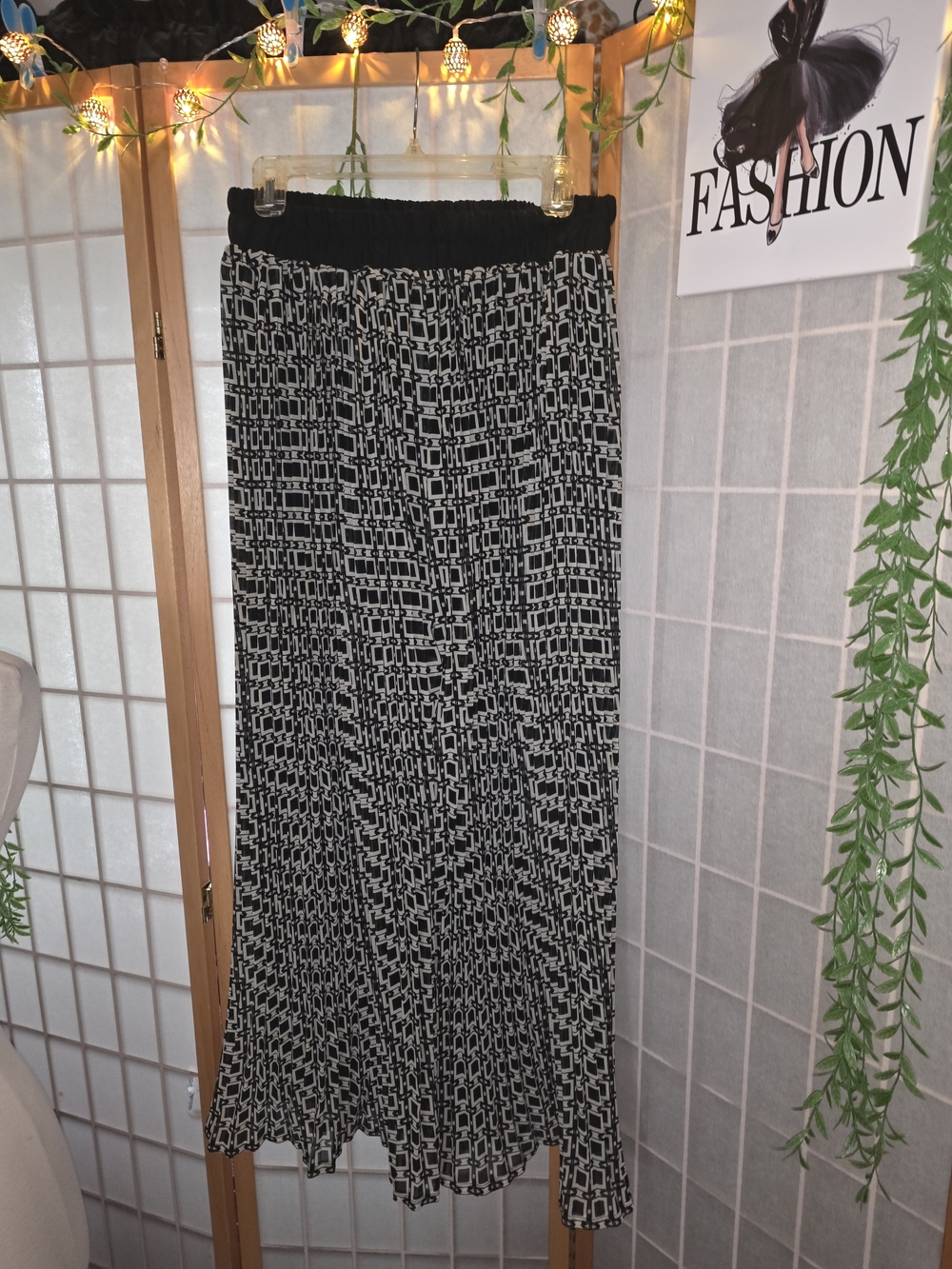 Xhilaration Black & White Wide Leg Palazzo Pants